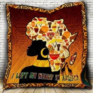I Left My Heart In Africa Quilt Blanket P387b  Quilt